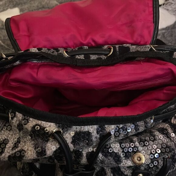 Vintage juicy couture leopard cheetah sequin backpack -knapsack main image 7